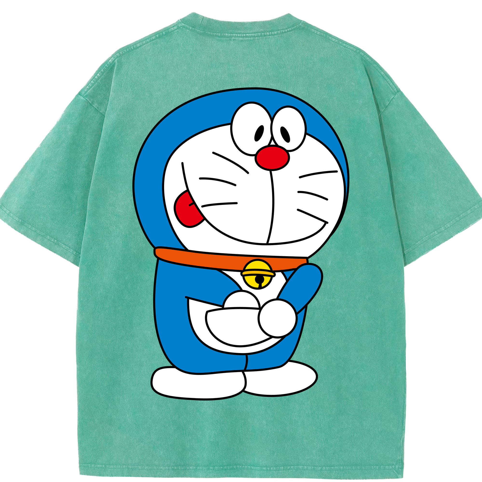 （画像用） ドラえもん Doraemon 綿100% ヴィンテージ風 半袖Tシャツ（背面プリント）